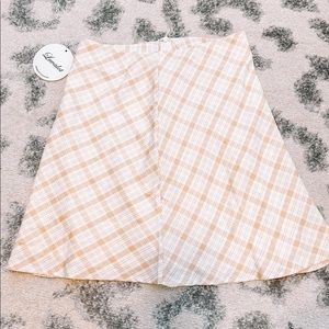 Petal and Pup Plaid Skirt